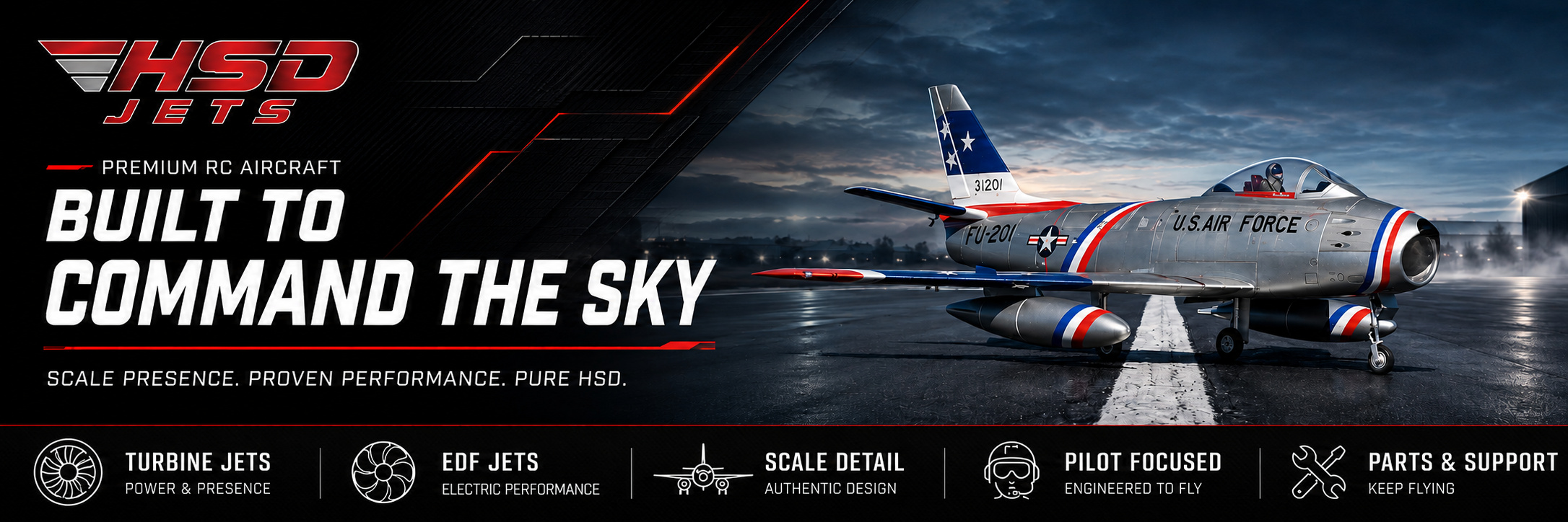 HSD Jets high-performance EDF and turbine RC jet aircraft