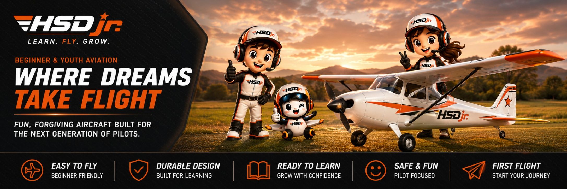 HSD Jr beginner-friendly RC aircraft for new and developing pilots