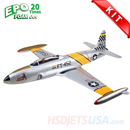 Picture of HSDJETS T-33 Foam Turbine Yellow ribbon Colors KIT*