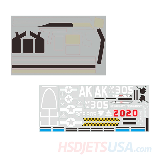 Picture of HSDJETS HF-16 Black Camo Colors decal*