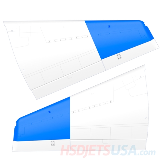 Picture of HSDJETS HT-45 Blue White Colors wings**