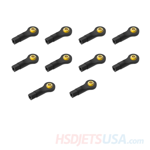 Picture of HSDJETS Black plastic ball buckle 19mm×Φ1.8×M2**