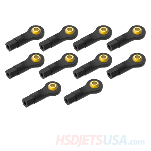 Picture of HSDJETS Black plastic ball buckle 30mm×Φ2.8×M2**