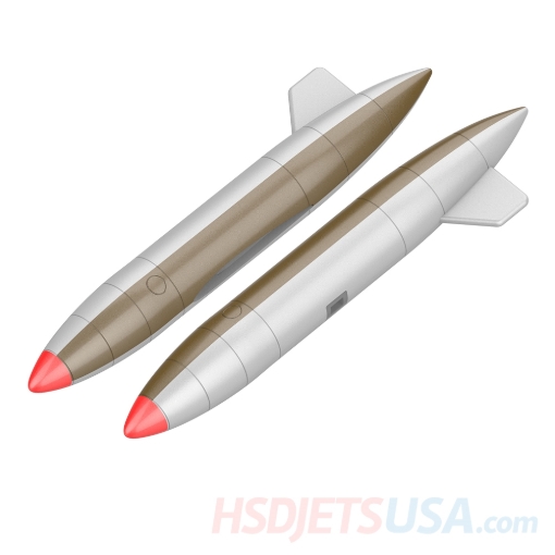 Picture of HSDJETS T-33 Foam Turbine Yellow ribbon color Auxiliary fuel tank**