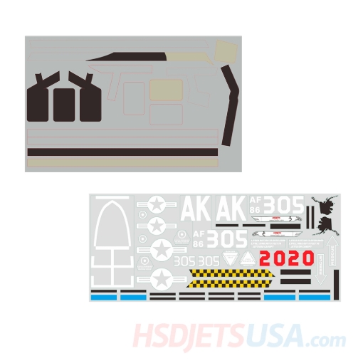 Picture of HSDJETS HF-16 Black Camo Colors decal*