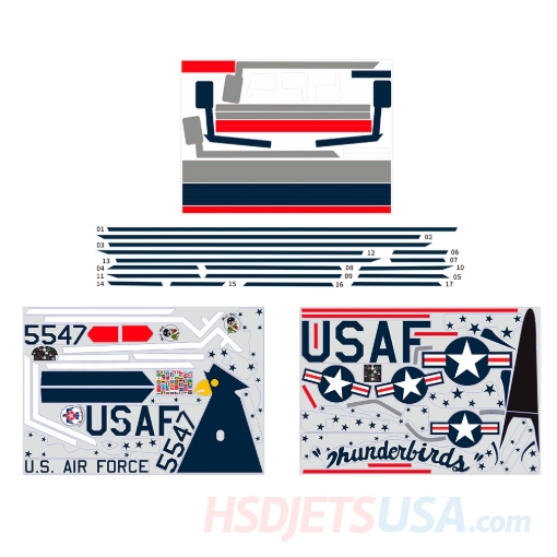 Picture of HSDJETS HT-33 Thunderbirds Colors decal*