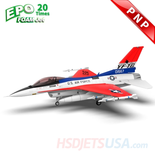 Picture of HSDJETS HF-16 V2.1 Foam Turbine Red white blue Colors PNP*