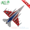 Picture of HSDJETS HF-16 V2.1 Foam Turbine Red white blue Colors PNP*