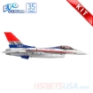 Picture of HSDJETS S-EDF 105mm HF-16 V2 Red White Blue Colors KIT*