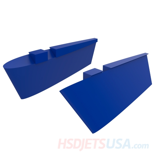Picture of HSDJETS HF-16 V2 Foam Turbine Red White Colors VENTRAL Caudal fin**