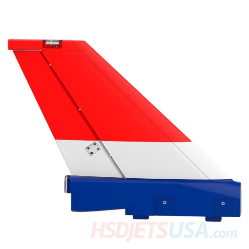Picture of HSDJETS HF-16 Turbine Red White color Rudder**