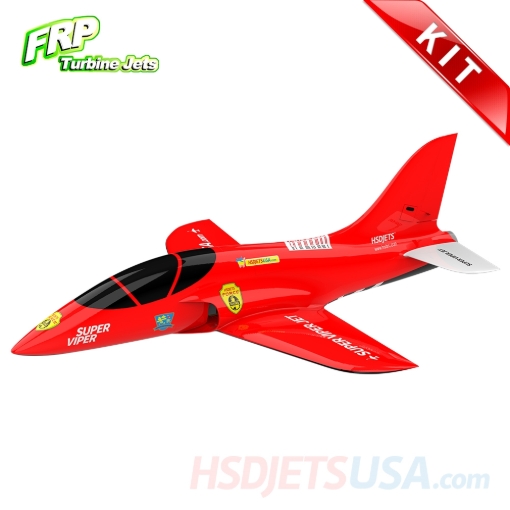 Picture of HSDJETS SUPER VIPER FRP Composite Turbine Red LIGHTNING Colors KIT**