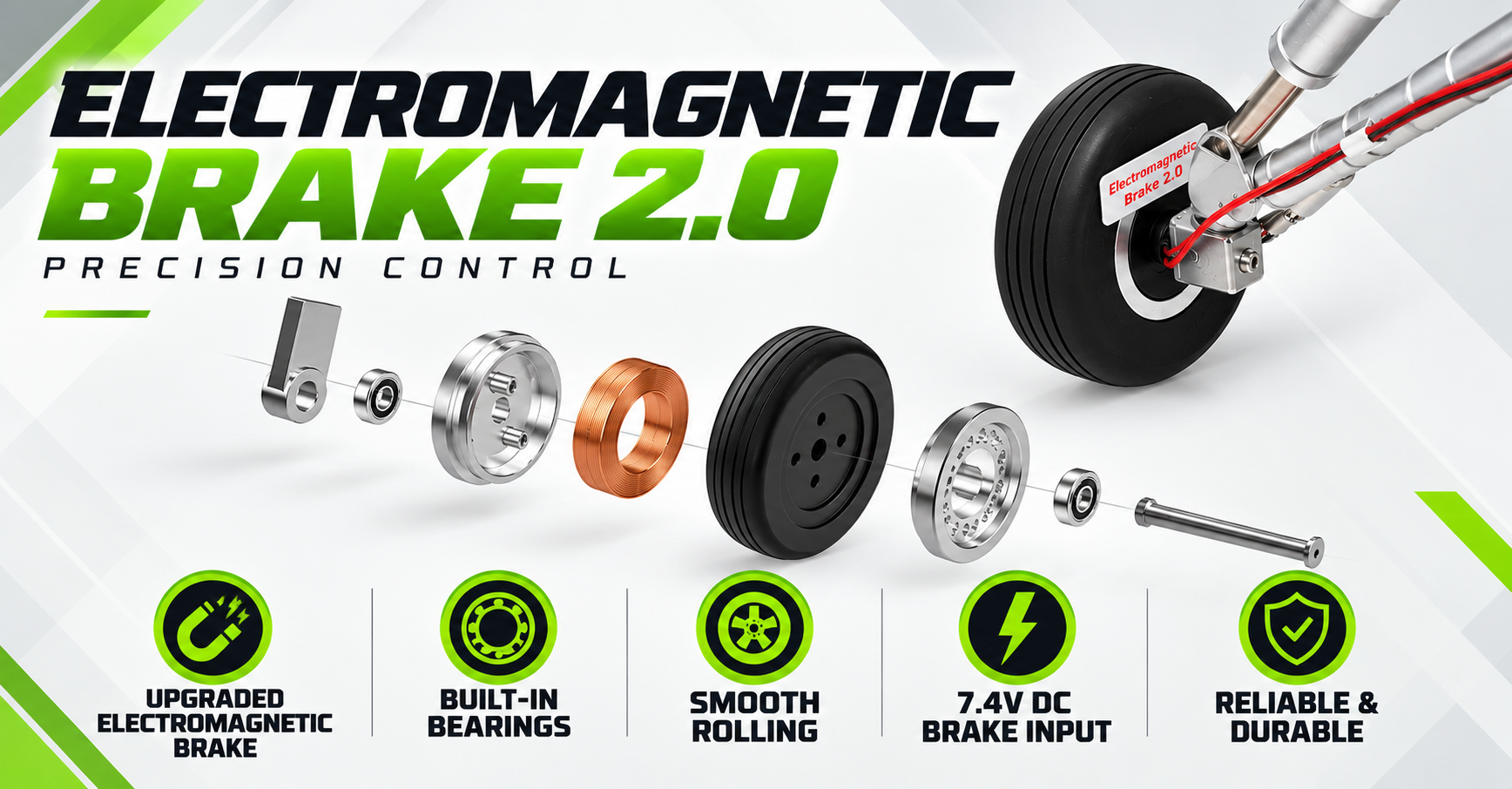 HSD HF-16 electromagnetic wheel brake assembly