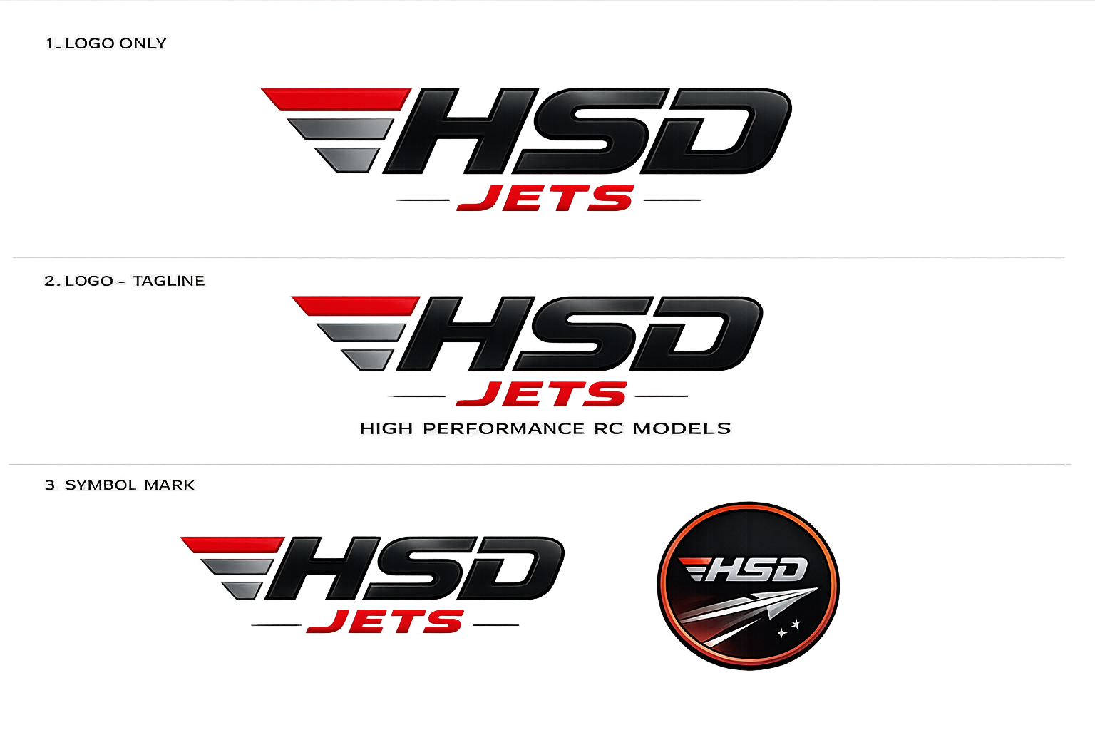 HSD Jets logo variations