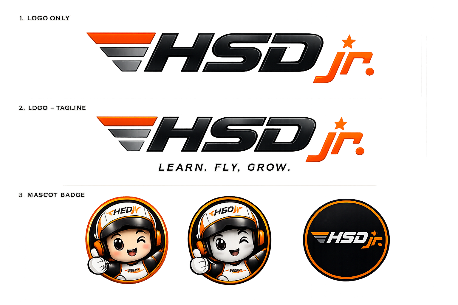 HSD Jr logo and mascot