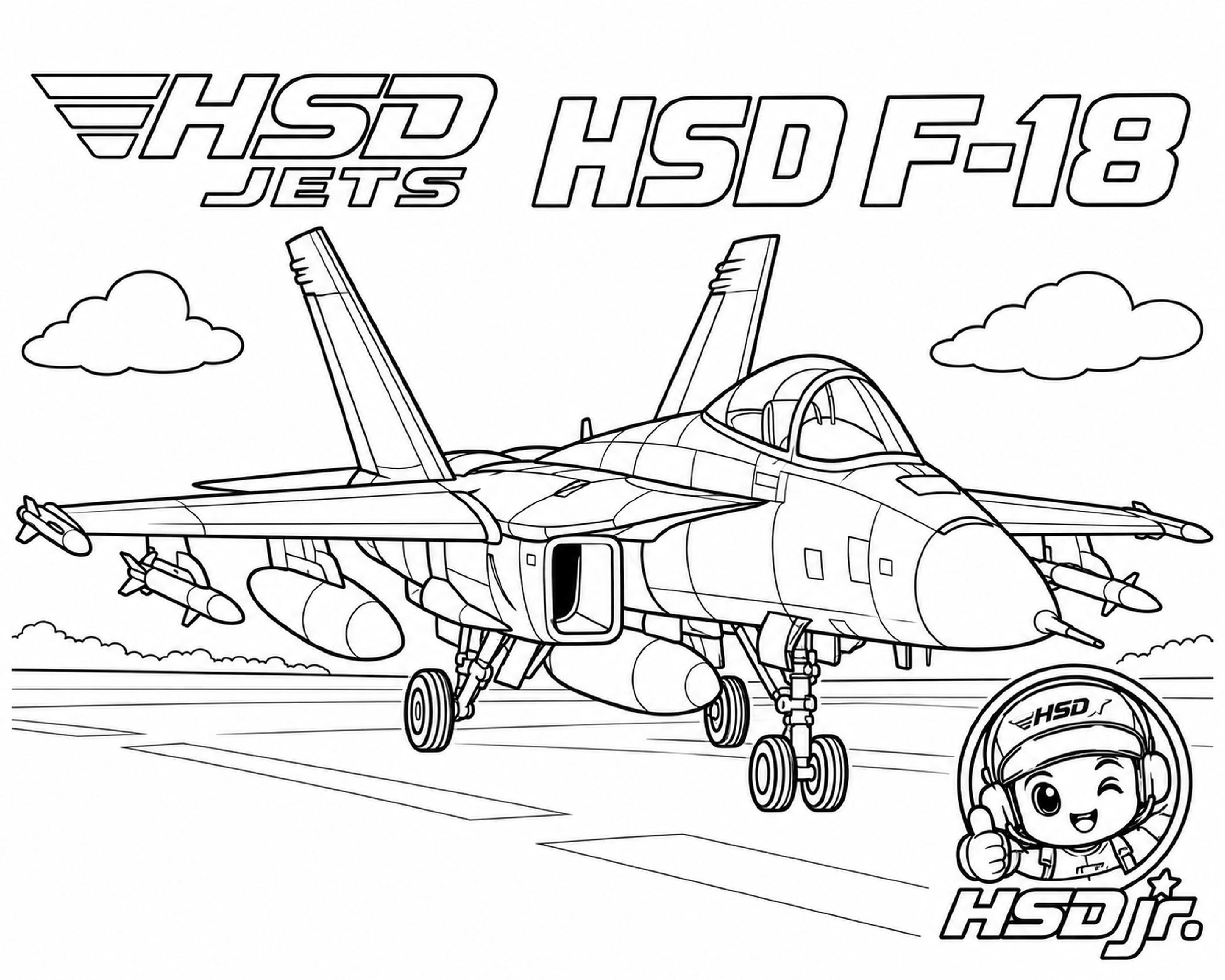HSD F-18 coloring page