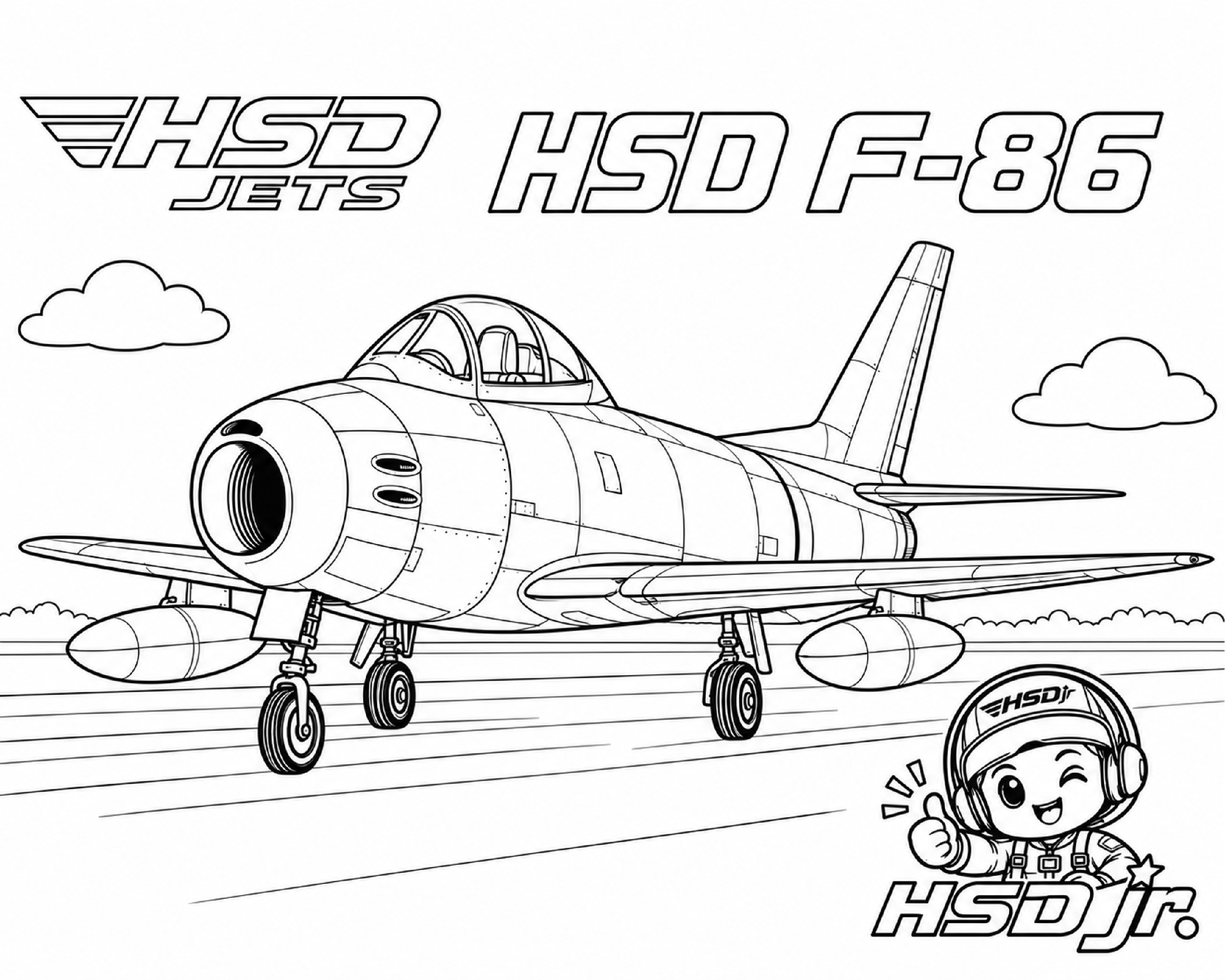 HSD F-86 coloring page