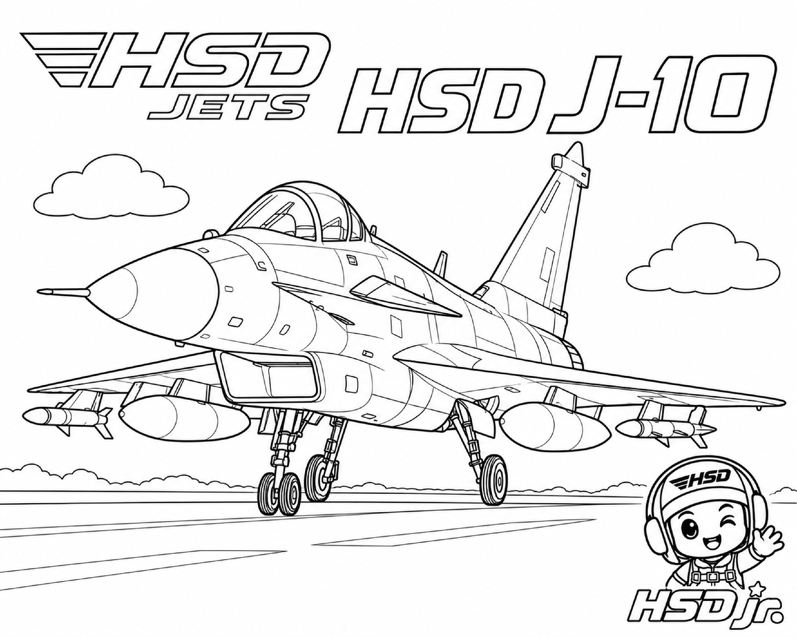 HSD J-10 coloring page