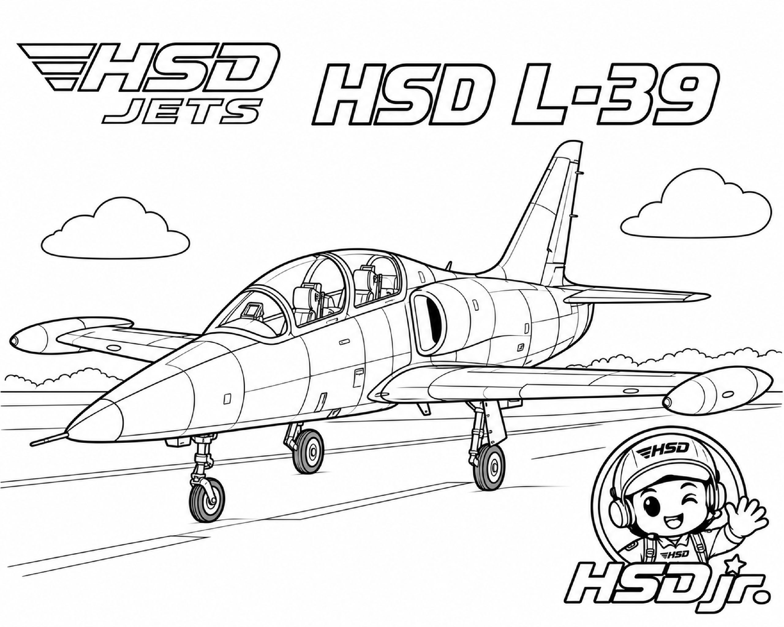 HSD L-39 coloring page