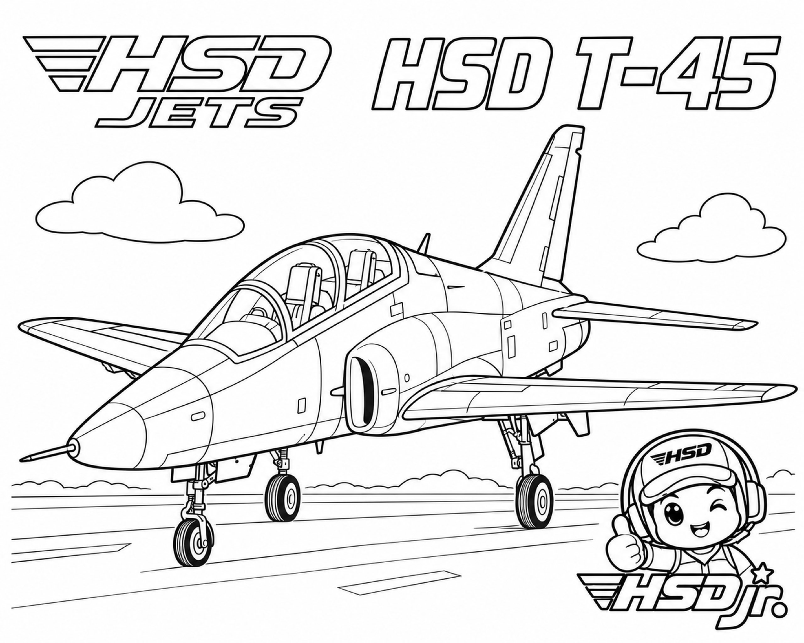 HSD T-45 coloring page